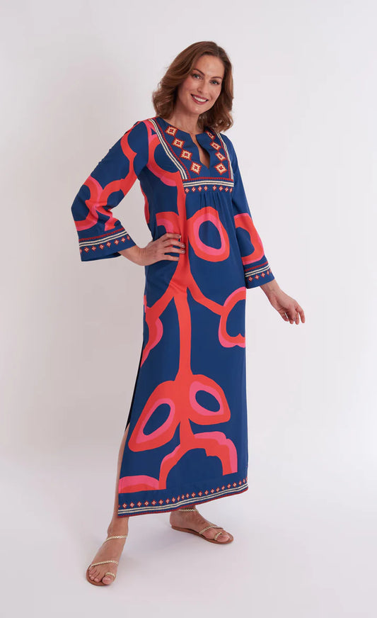 Ck bradley Crispell Caftan dress - Ocean Fire