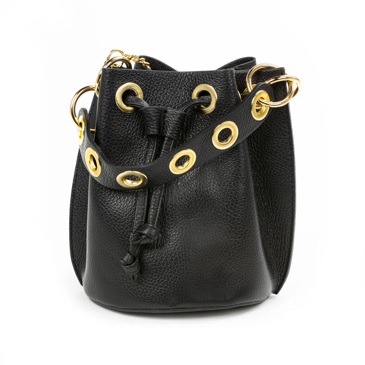 German Fuentes Italian Leather Bucket Bag Purse