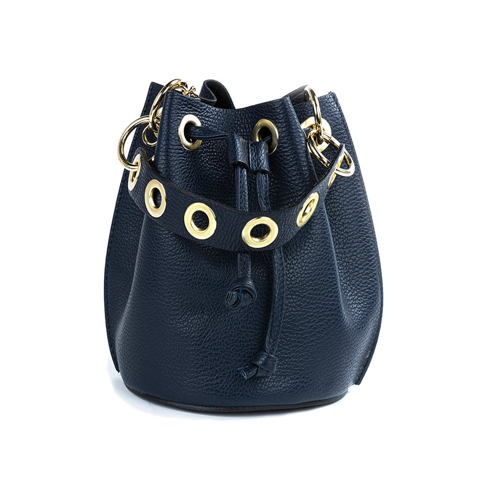 German Fuentes Italian Leather Bucket Bag Purse
