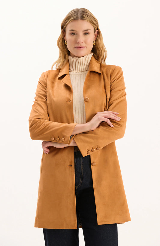 Jordan Faux Suede Jacket leather brown