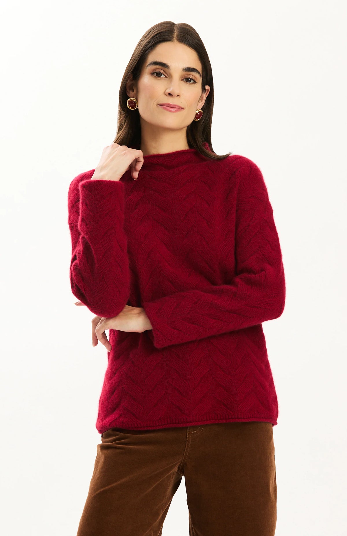 Tyler Boe Gracie Cashmere Basketweave Sweater