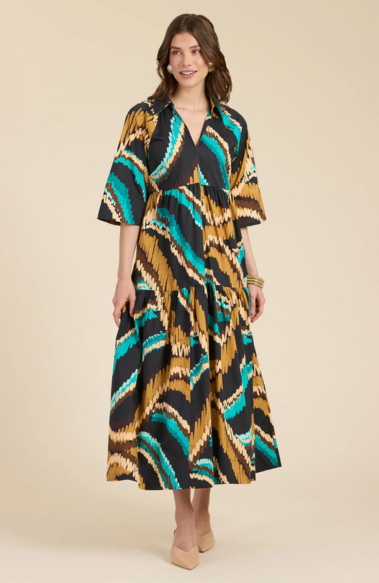 Tyler Boe Cara Sound Wave Midi Dress