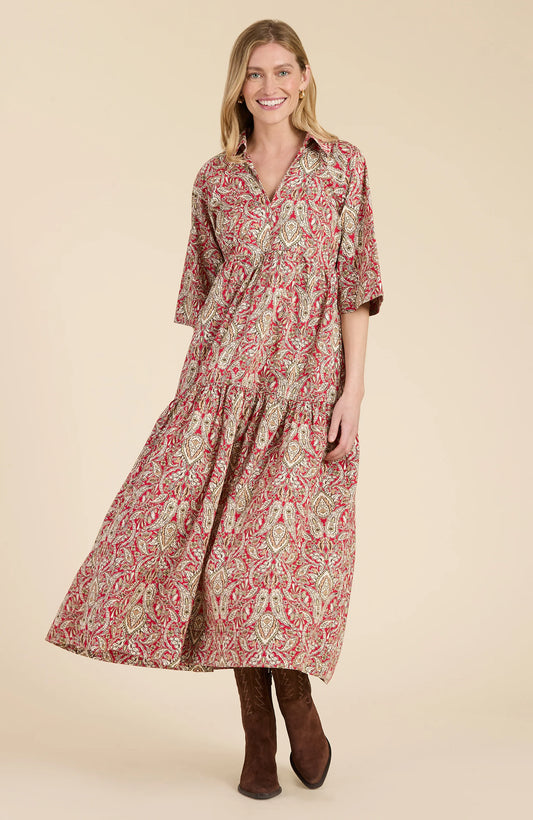 Tyler Boe Cara ctn paisley midi dress