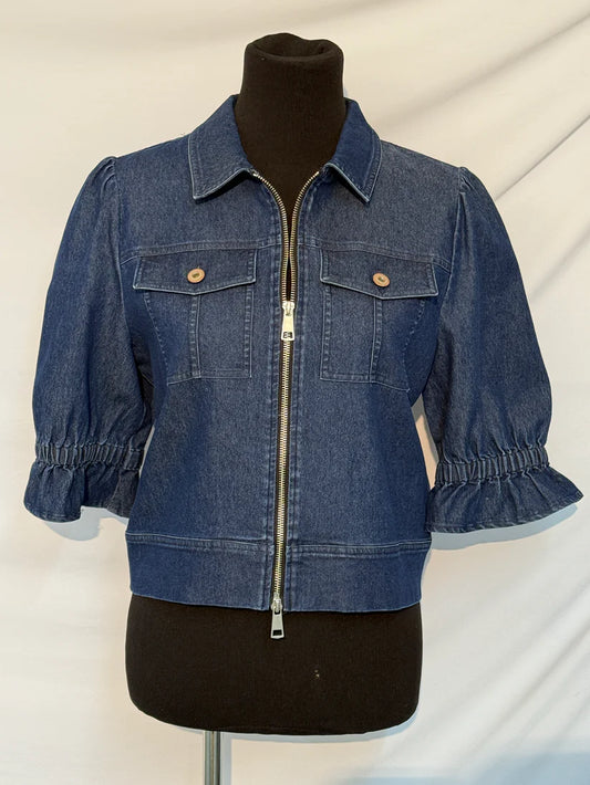 boho chic denim jacket top