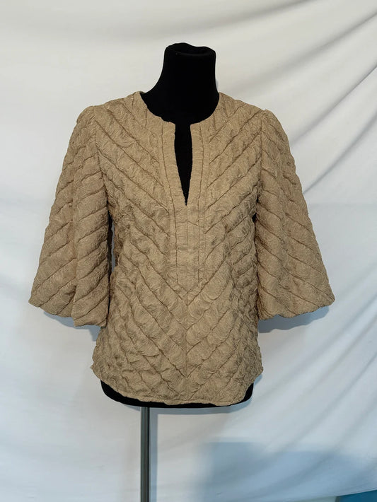 v neck top taupe