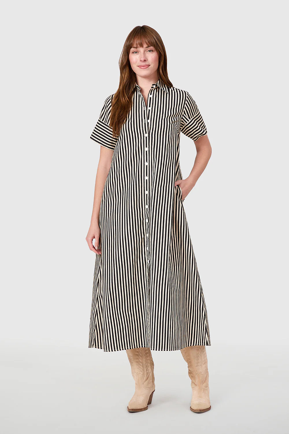 livro ganache pinstripe gibbons dress