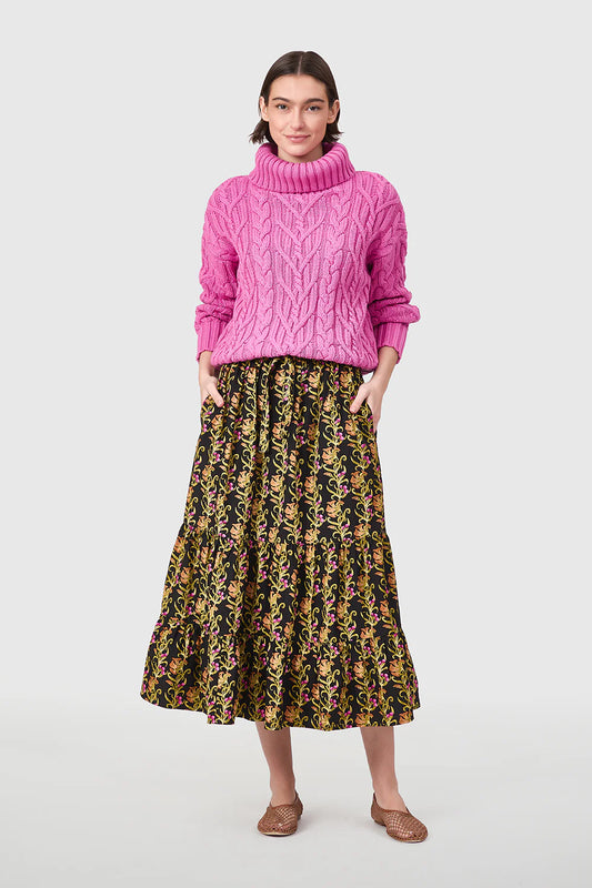 Market Skirt, Berrywood Scroll