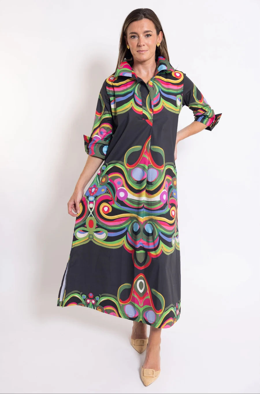 house of mbr meriweather ruthie shirt long dress