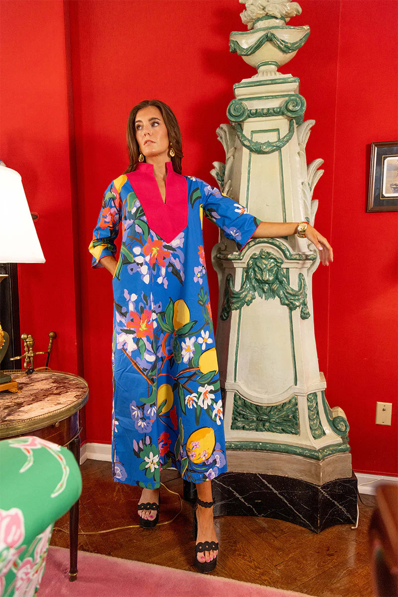 House of MBR blue veranda babs dress