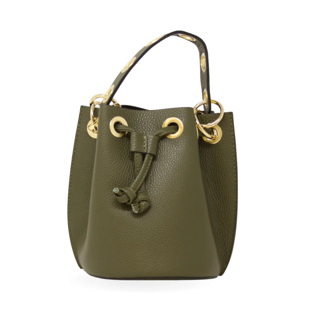 German Fuentes Italian Leather Bucket Bag Purse