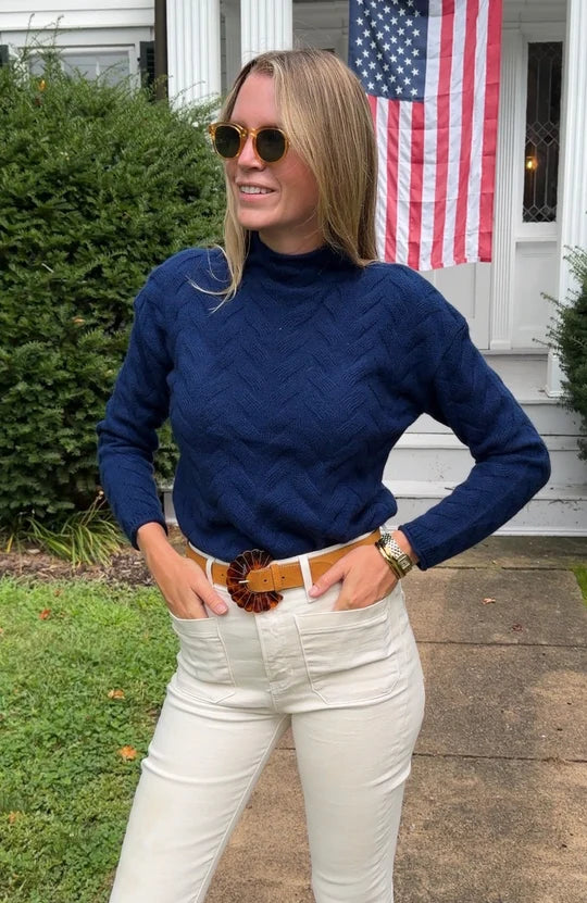 Tyler Boe Gracie Cashmere Basketweave Sweater