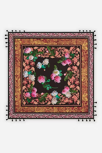 Johnny Was Ivoni Silk Twill Scarf