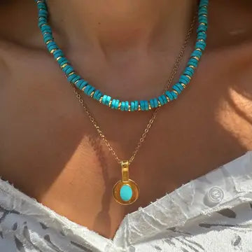 Turquoise beaded necklace