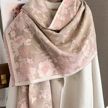 pink keep warm scarf