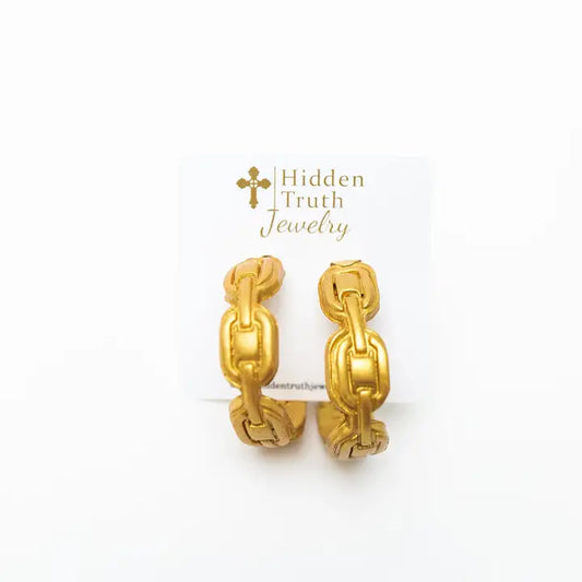 Hidden truth Chain Breaker Hoops earrings