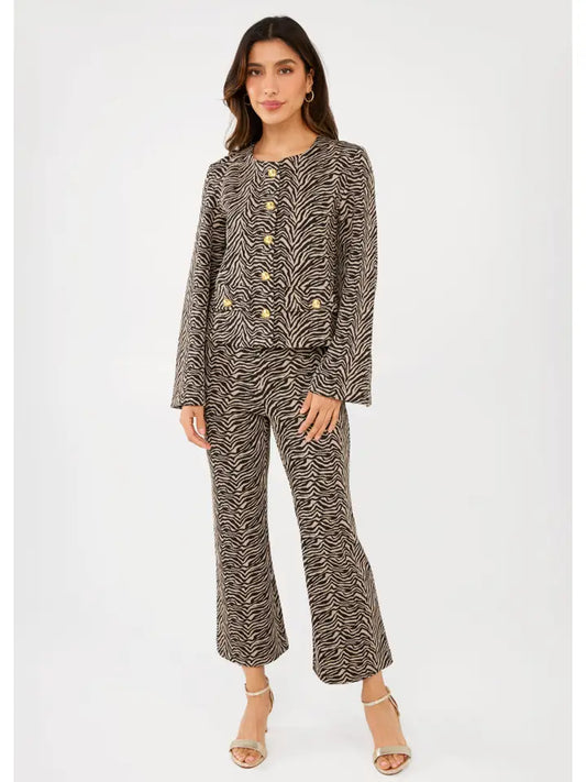 Abbey Glass Blake Pant Zebra Jacquard