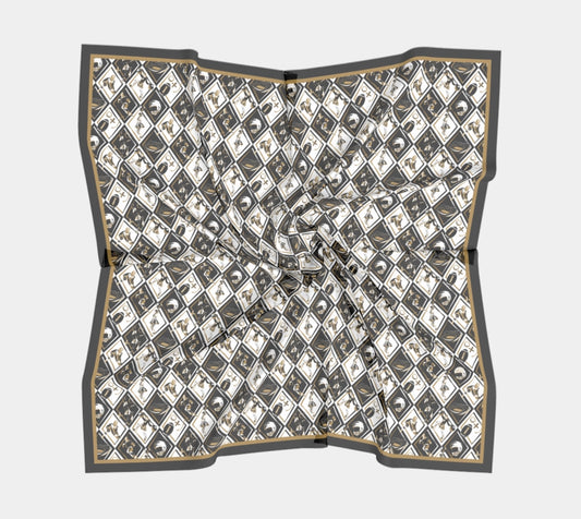 Swells Black + Gold Checkerboard Gameday scarf