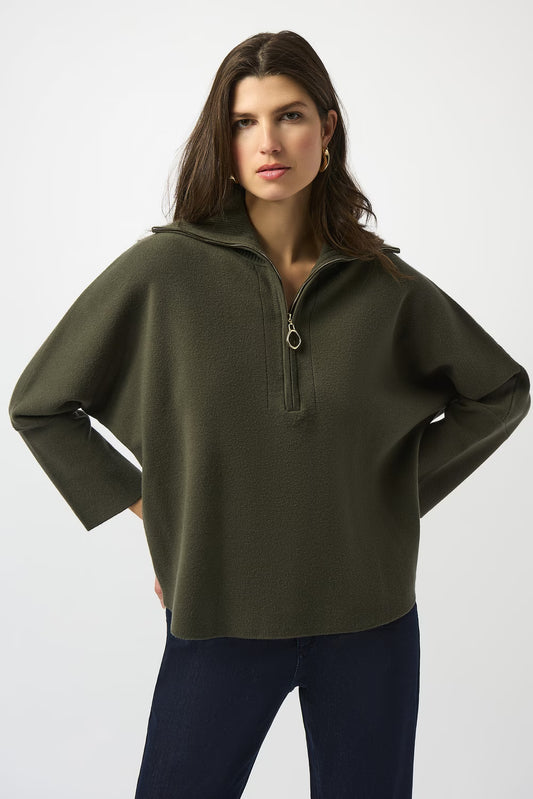 Hooded Zipper Relaxed Fit Style 253963 AVACADO