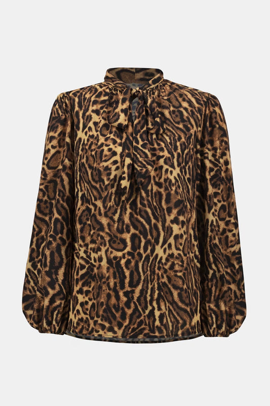 Animal Print V-neck Pullover Style 253077