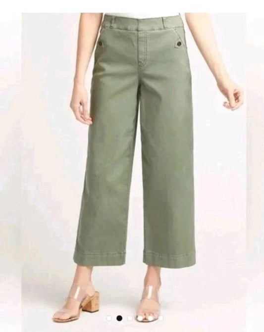 spanx sage brush cropped easy flare pants