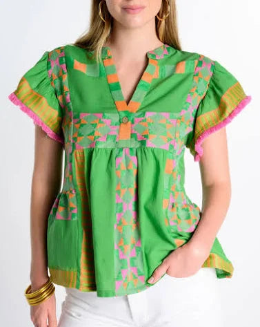 ivy jane tiered woven top